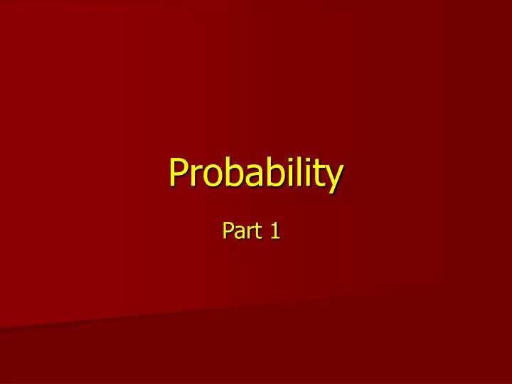 probability