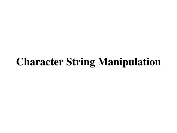 character string manipulation