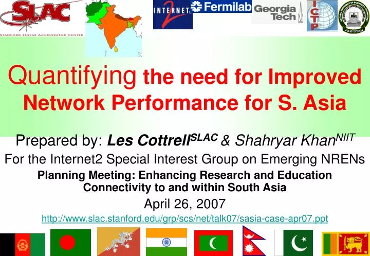 quantifying the need for improved network performance for s asia