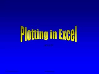 Plotting in Excel