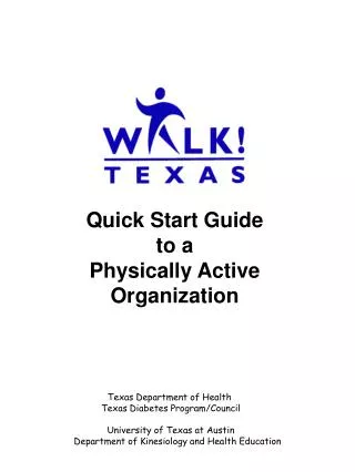 Quick Start Guide to a Physically Active Organization