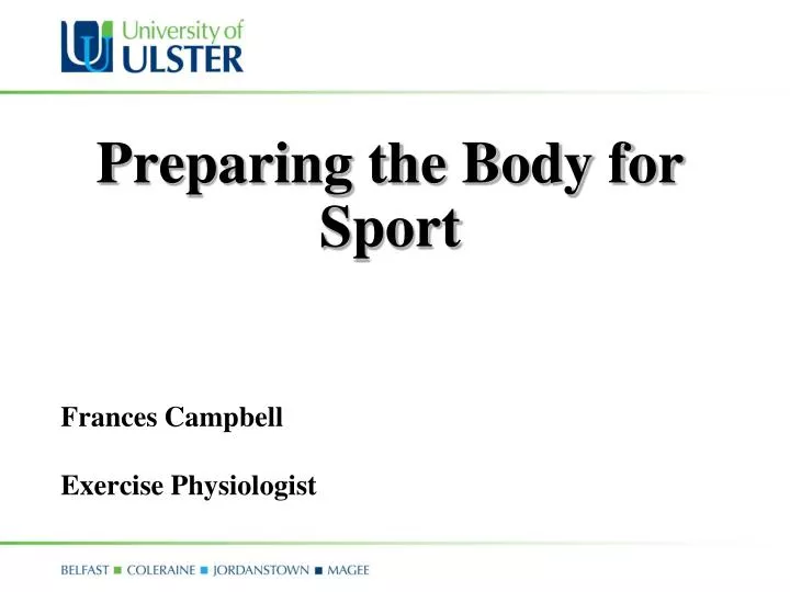 preparing the body for sport