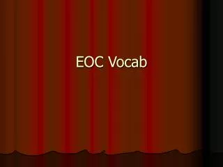 EOC Vocab