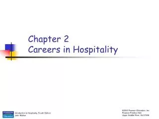 Chapter 2 Careers in Hospitality