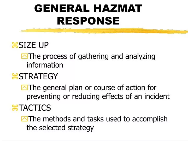 general hazmat response