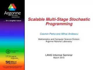 scalable multi stage stochastic programming