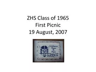 zhs class of 1965 first picnic 19 august 2007