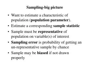 Sampling-big picture