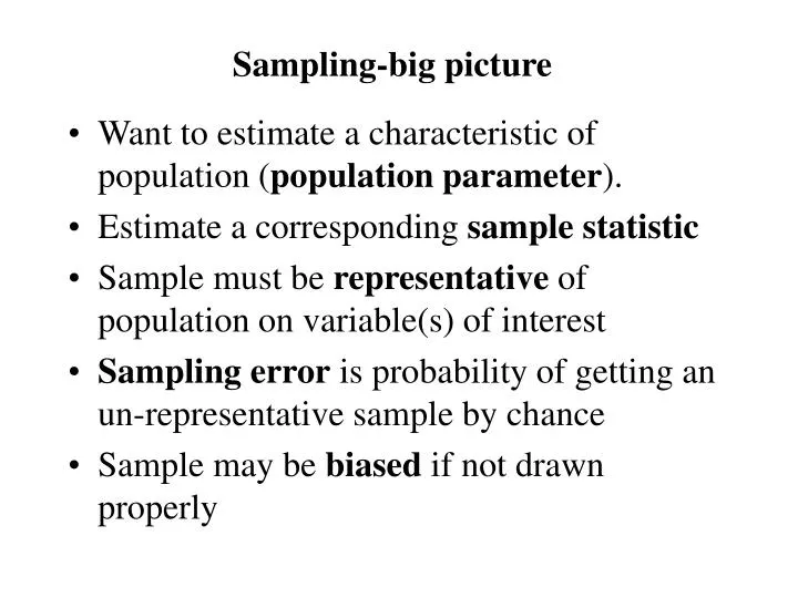 sampling big picture