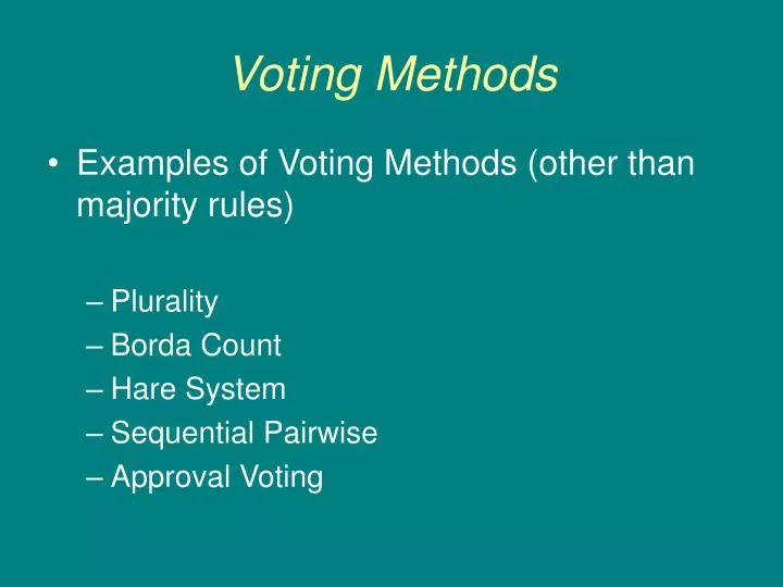 voting methods