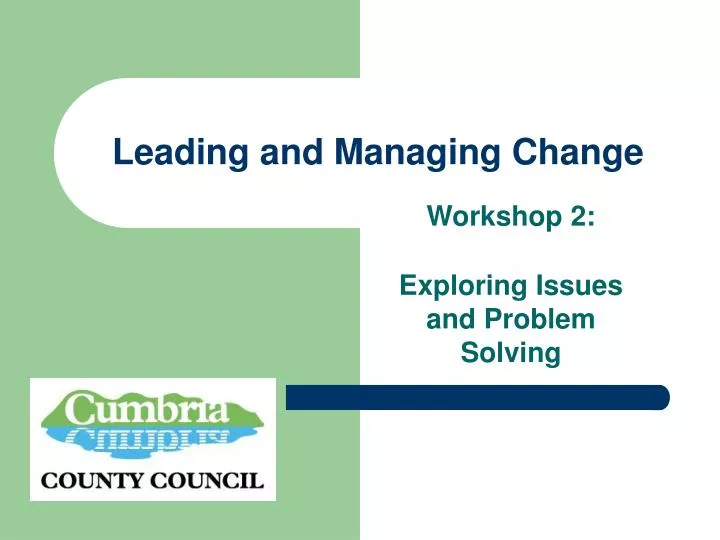 leading and managing change