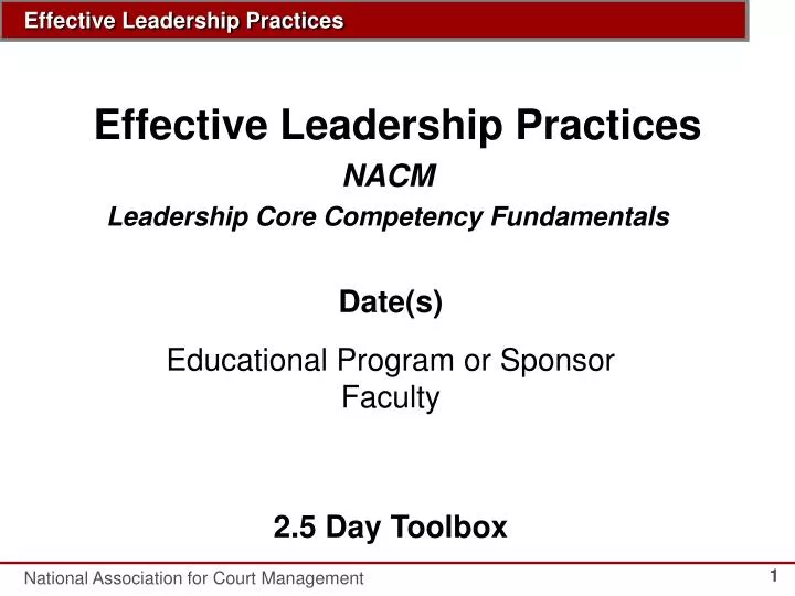 effective leadership practices