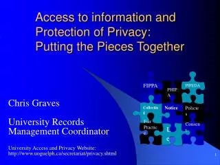 Access to information and Protection of Privacy: Putting the Pieces Together