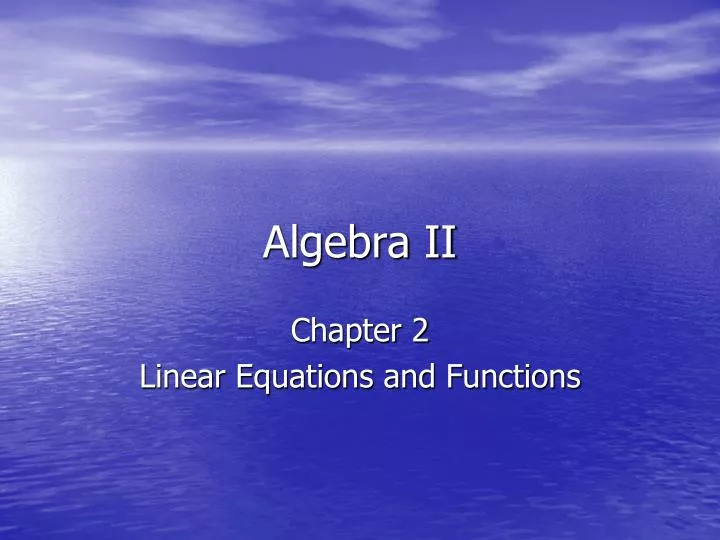 algebra ii