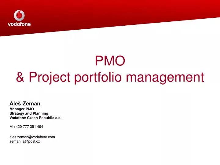 pmo project portfolio management