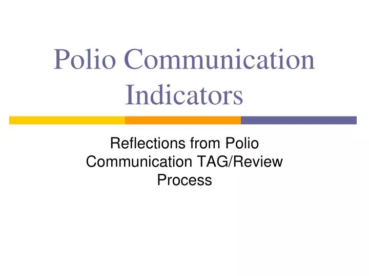 polio communication indicators