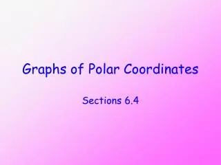 Graphs of Polar Coordinates