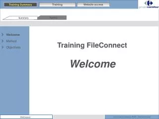 Training FileConnect Welcome