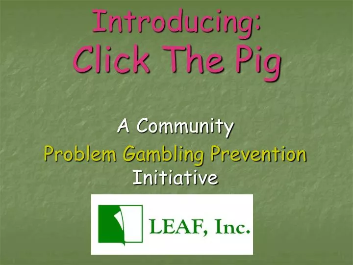 introducing click the pig