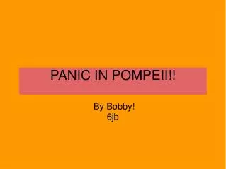 PANIC IN POMPEII!!