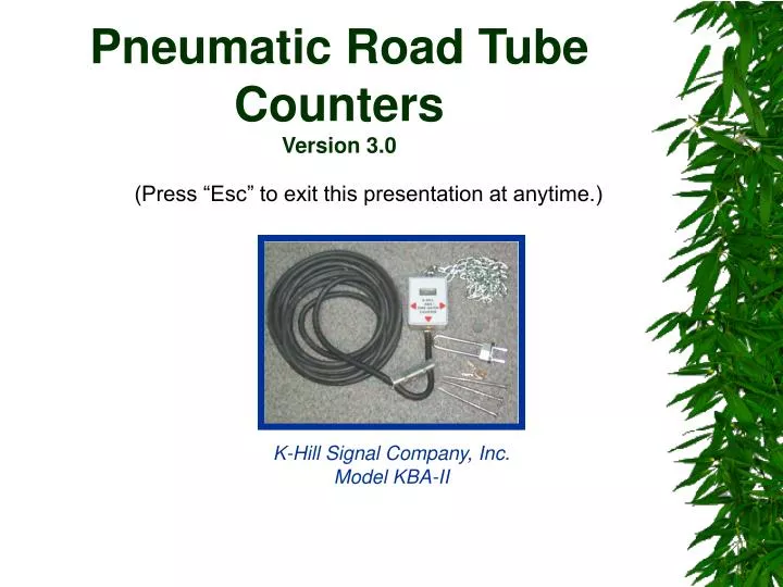 pneumatic road tube counters version 3 0