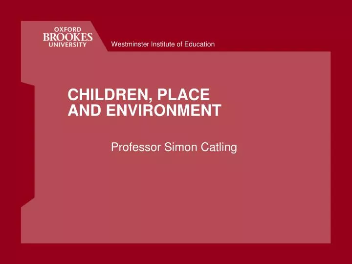 children place and environment