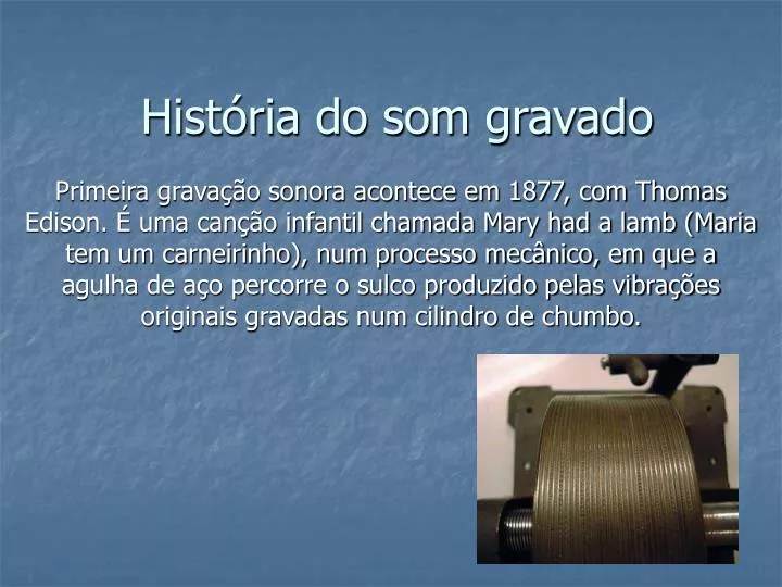 hist ria do som gravado