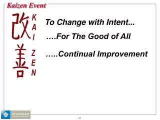 To Change with Intent...