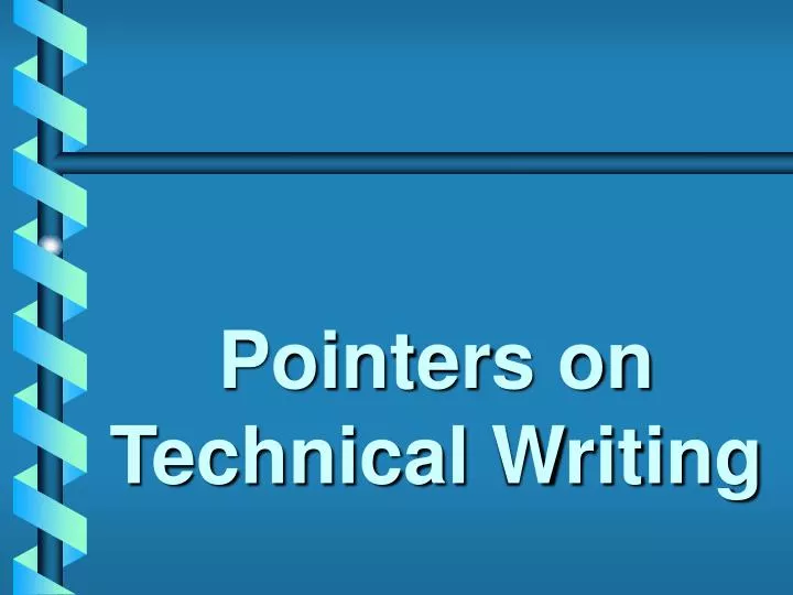 pointers on technical writing