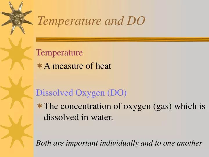 temperature and do