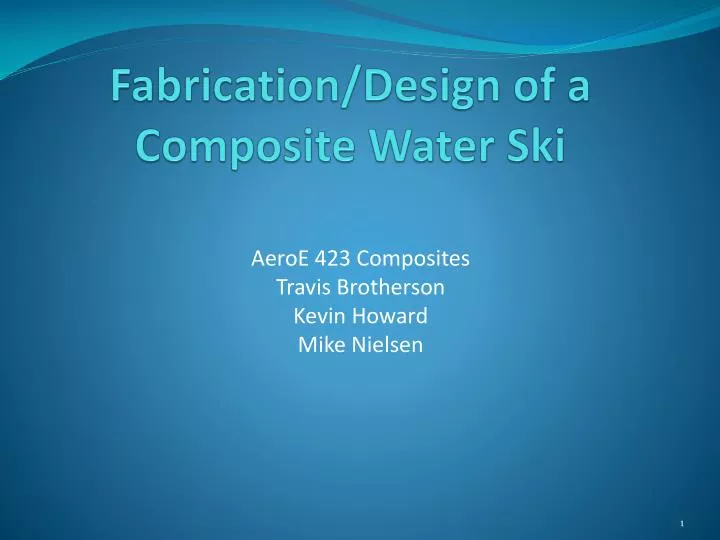 fabrication design of a composite water ski