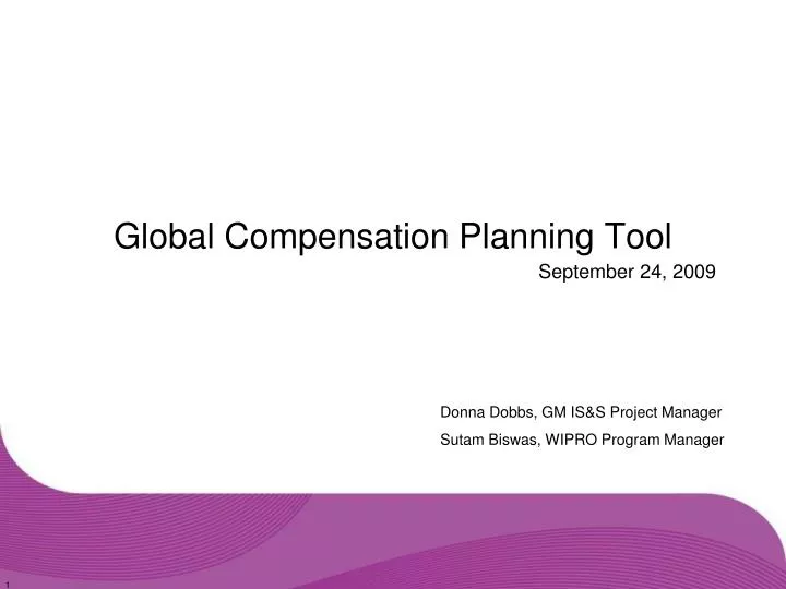 global compensation planning tool