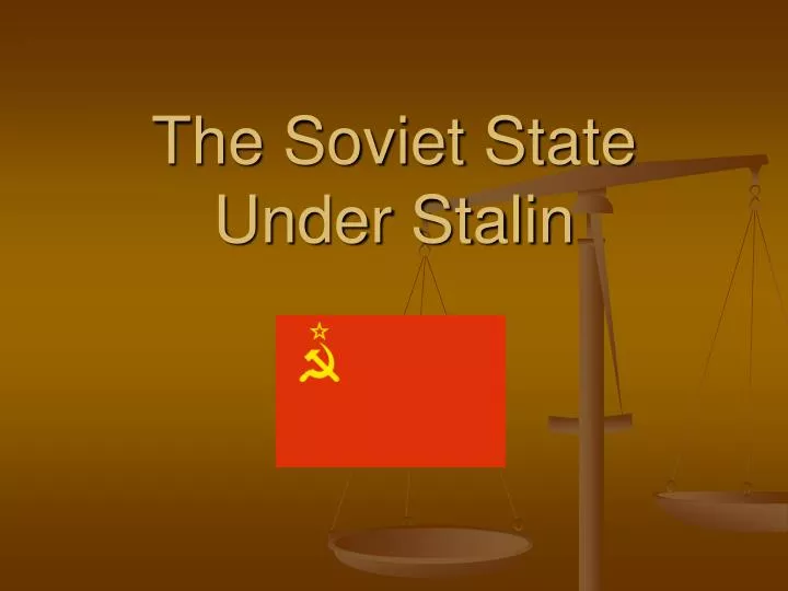 the soviet state under stalin