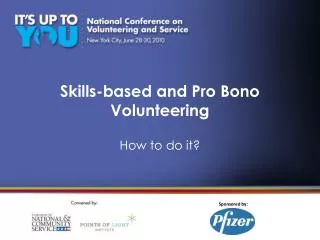 Skills-based and Pro Bono Volunteering