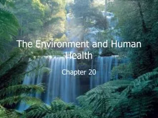 The Environment and Human Health
