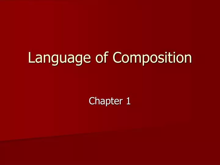 language of composition