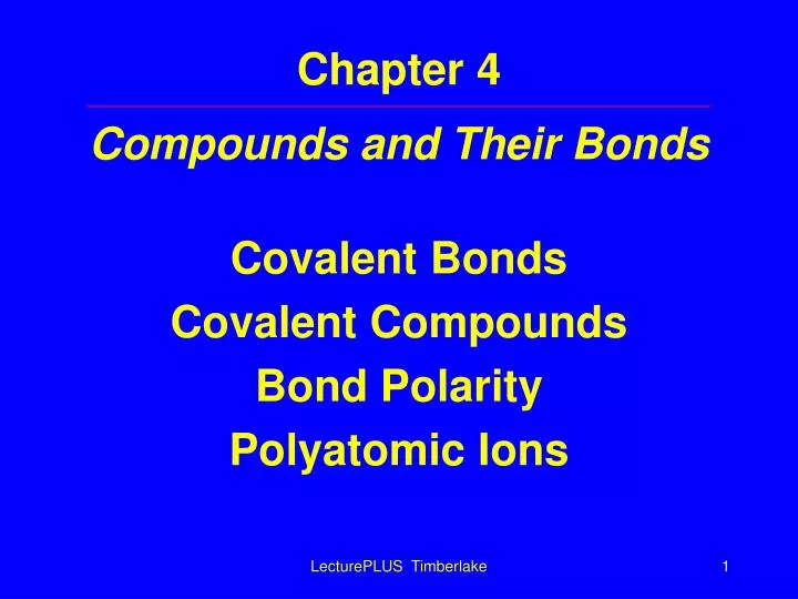 chapter 4 compounds and their bonds