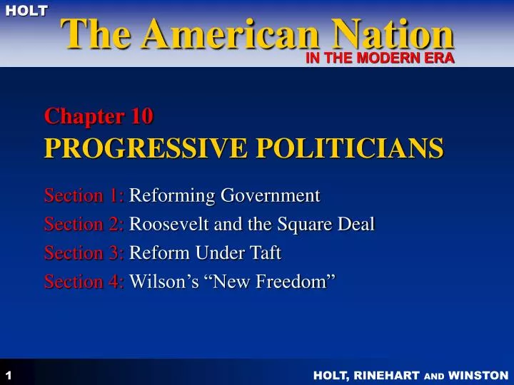 chapter 10 progressive politicians