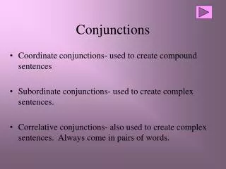 Conjunctions