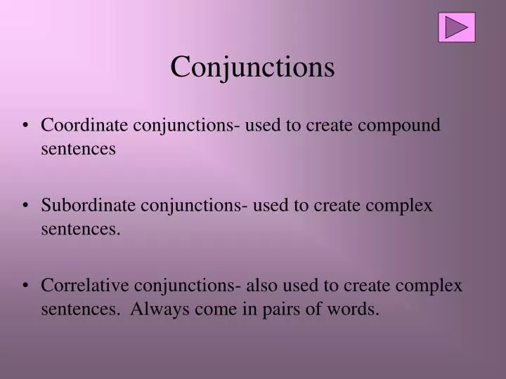 conjunctions