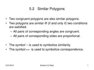 5.2 Similar Polygons