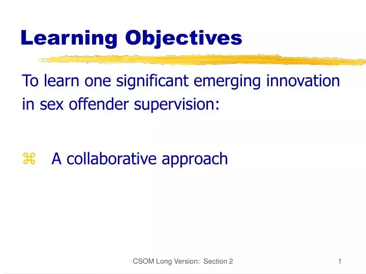 learning objectives