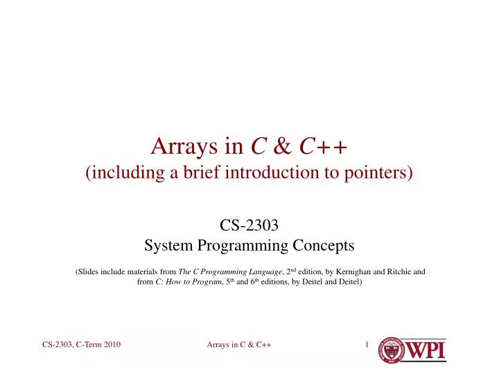 arrays in c c including a brief introduction to pointers