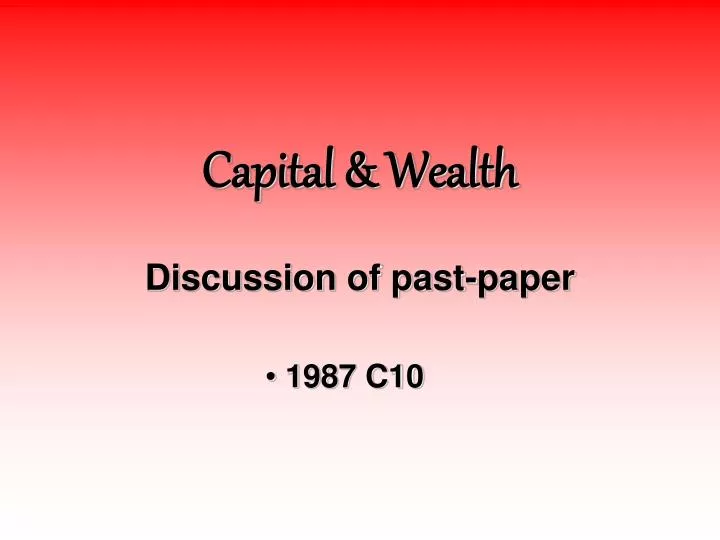 capital wealth