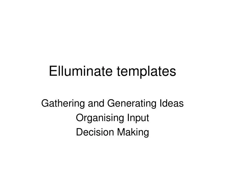elluminate templates