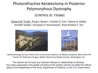 Photorefractive Keratectomy in Posterior Polymorphous Dystrophy [CONTROL ID: 735066]