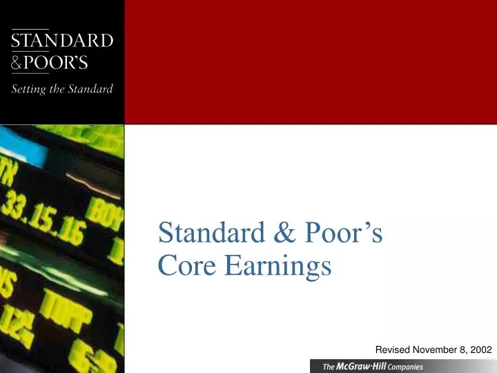 standard poor s core earnings