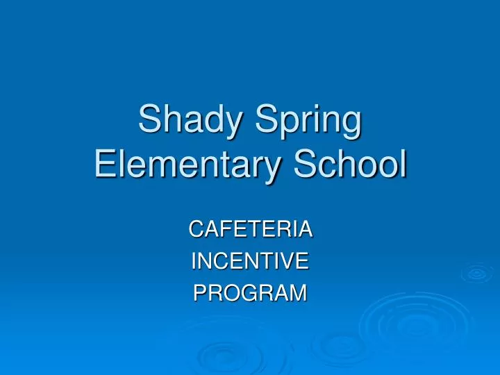 shady spring elementary school