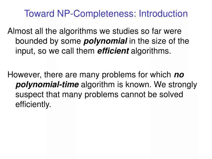 toward np completeness introduction
