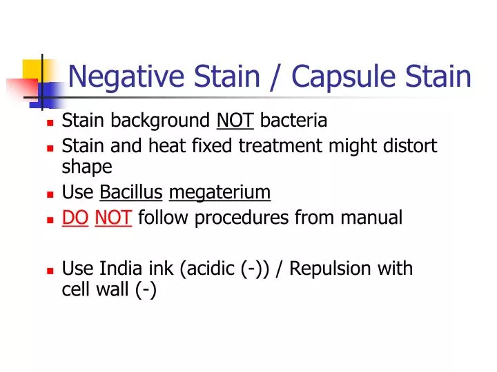 negative stain capsule stain